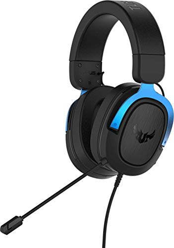 ASUS TUF Gaming H3 - Auriculares Gaming (Sonido envolvente 7.1, graves potentes, diseño ligero, compatibles con PC, Mac, PS4, Nintendo Switch, Xbox One y teléfonos móviles) - Azul