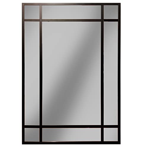 Espejo Ventana, Espejo Industrial, Estilo Danés, Aluminio Negro 120 x 80 cm
