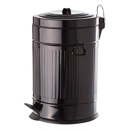LOLAhome Papelera 20 litros industrial negro de acero de cocina Arabia