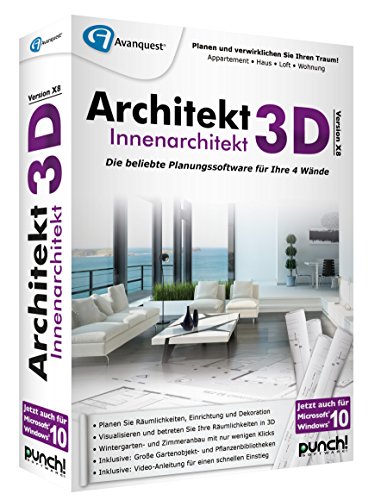 Avanquest Architekt 3D X8 Innenarchitekt - Software de diseño automatizado (CAD) (Alemán, PC, 1GHz Intel Pentium, 512 MB, 4500 MB, DVD-ROM)