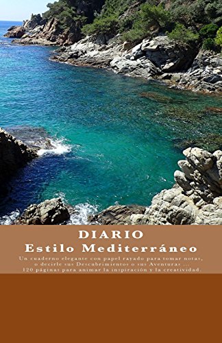 DIARIO Estilo Mediterraneo: Diario / Cuaderno de viaje / Diario de a bordo - Diseno unico