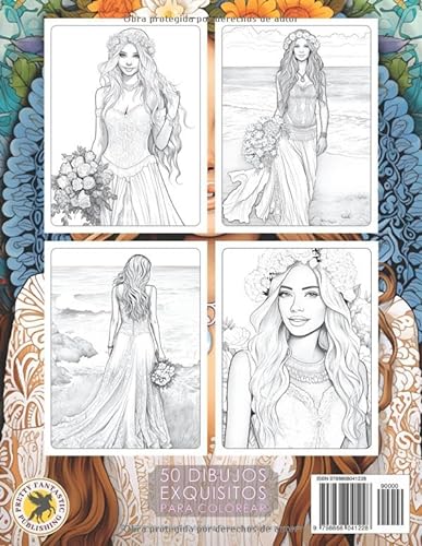 Vestidos de Novia Estilo Boho - Libro de colorear para adultos con ilustraciones de diseño de moda bohemio.: El vestido de tus sueños para tu boda de fantasía. (Libros de moda para colorear)
